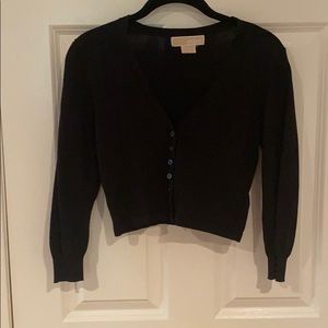 MICHAEL Michael Kors Black Button Down Sweater- M